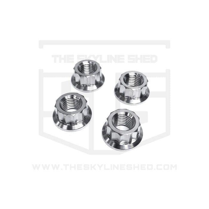 The Skyline Shed - Titanium Front Strut Tower Nut Set to suit R32 / R33 / R34 ALL VARIANTS