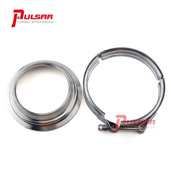 Pulsar Turbo Systems - S400 T6 Turbo 5 to 4″ Stainless Steel Flange Clamp Kit