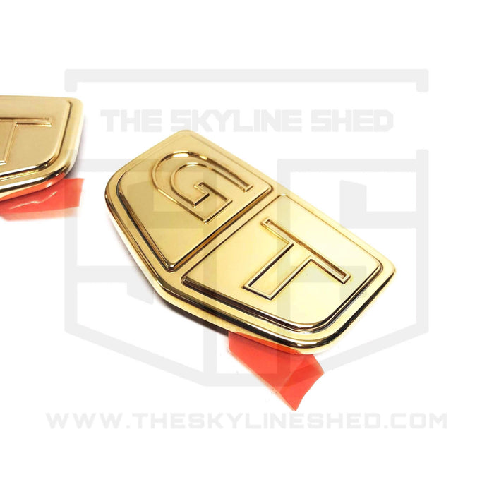 The Skyline Shed - 22k Gold Plated "GT" R33 Front Fender Emblems