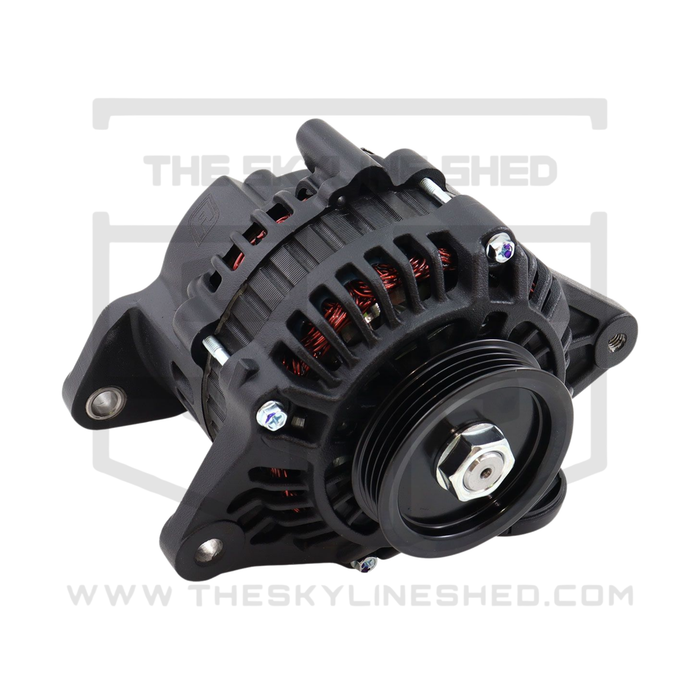 Aeroflow 130 AMP 'RB' High Output Direct Fit Alternator (Black Finish) - AF4272-1500