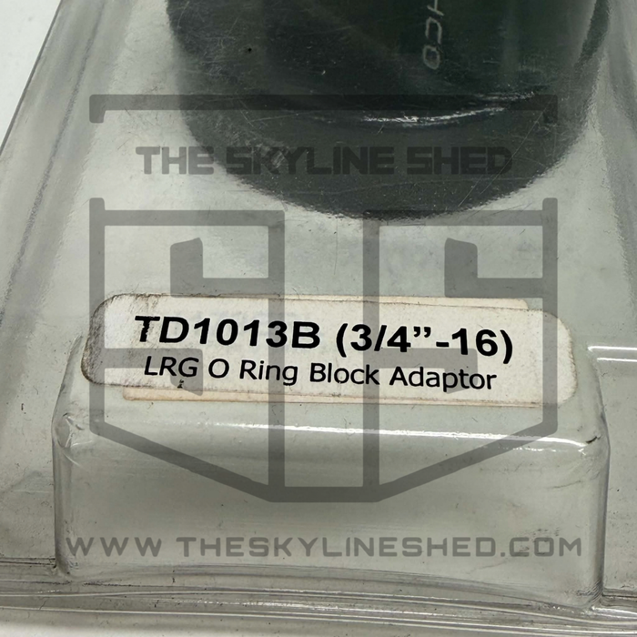The Skyline Shed - Earls Large O Ring Block Adaptor TD1013B ( 3/4" -16 )