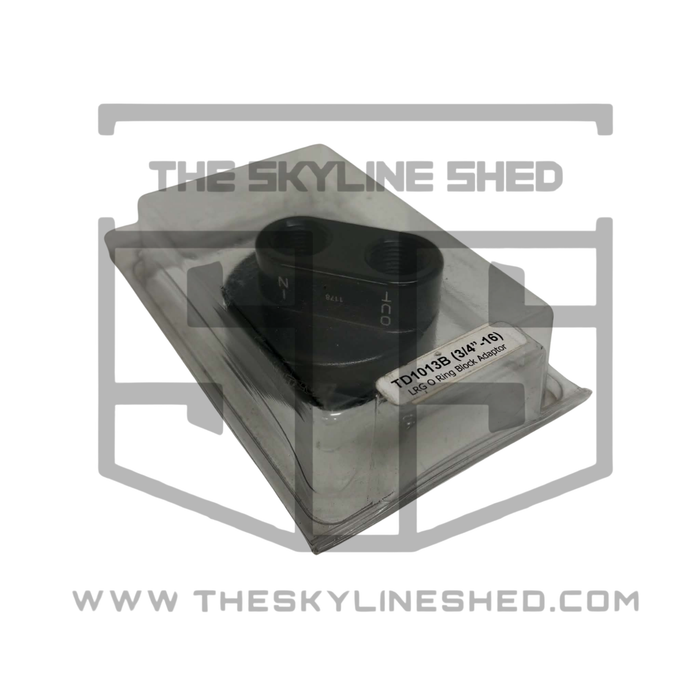 The Skyline Shed - Earls Large O Ring Block Adaptor TD1013B ( 3/4" -16 )
