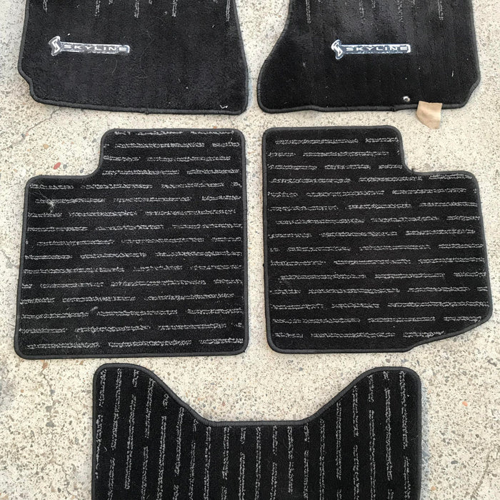 The Skyline Shed - R33 Series 2 *RARE* Floor Mat Set COMPLETE to suit R33 GTS / GTST / GTR - USED PARTS