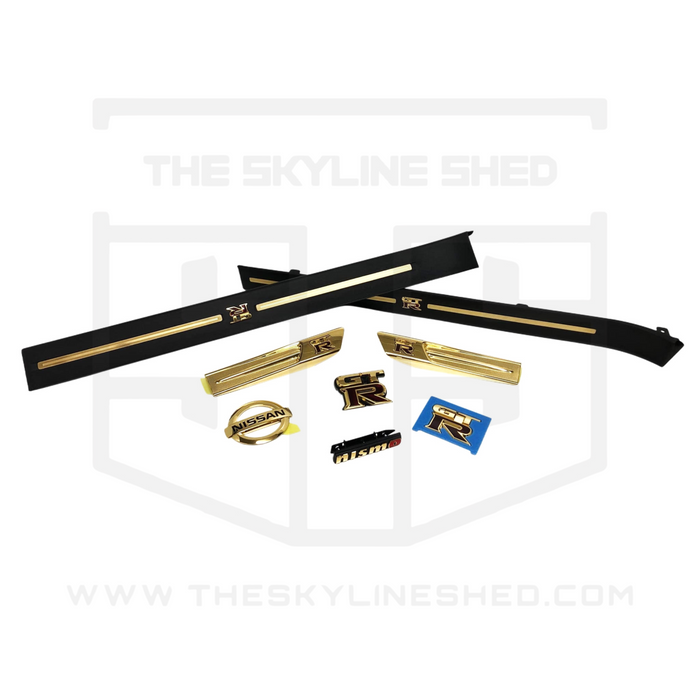 The Skyline Shed - 22k Gold Plated R35 GTR Emblem Set