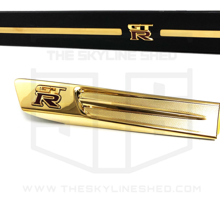 The Skyline Shed - 22k Gold Plated R35 GTR Emblem Set