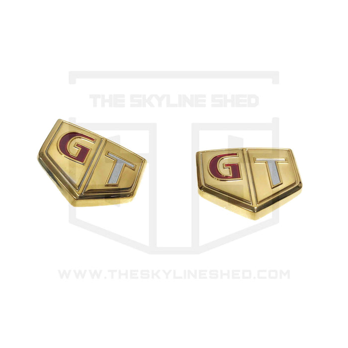 The Skyline Shed - 22k Gold Plated R34 GTR Emblem Set