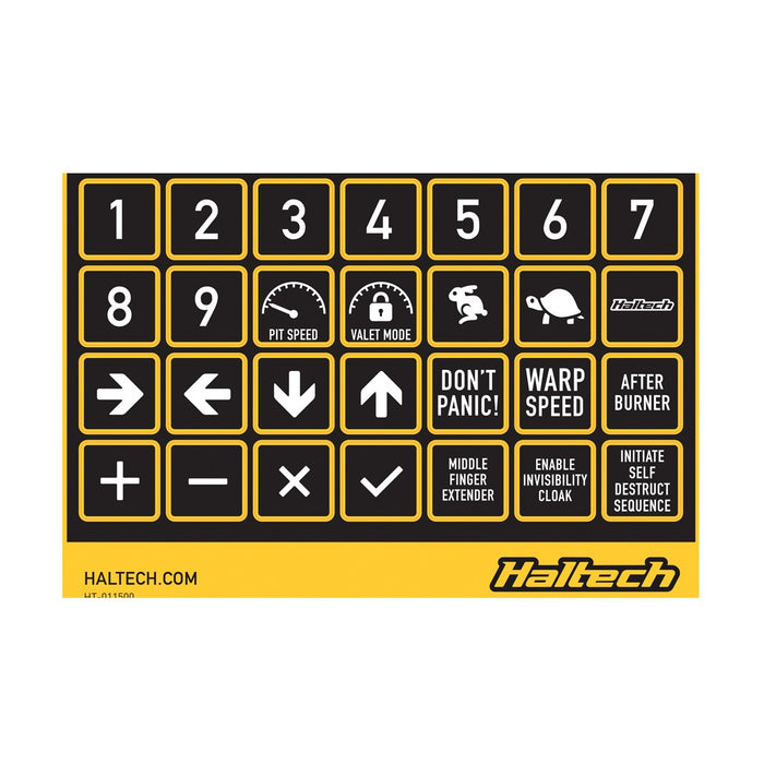 Haltech - CAN Keypad Label Set