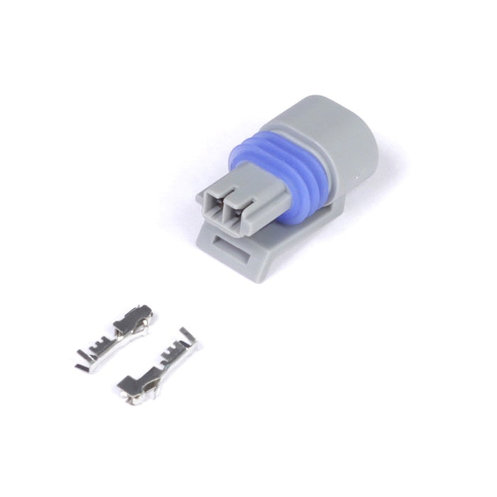 Haltech - Plug and Pins Only - Delphi 2 Pin GM style Air Temp Connector (Grey)