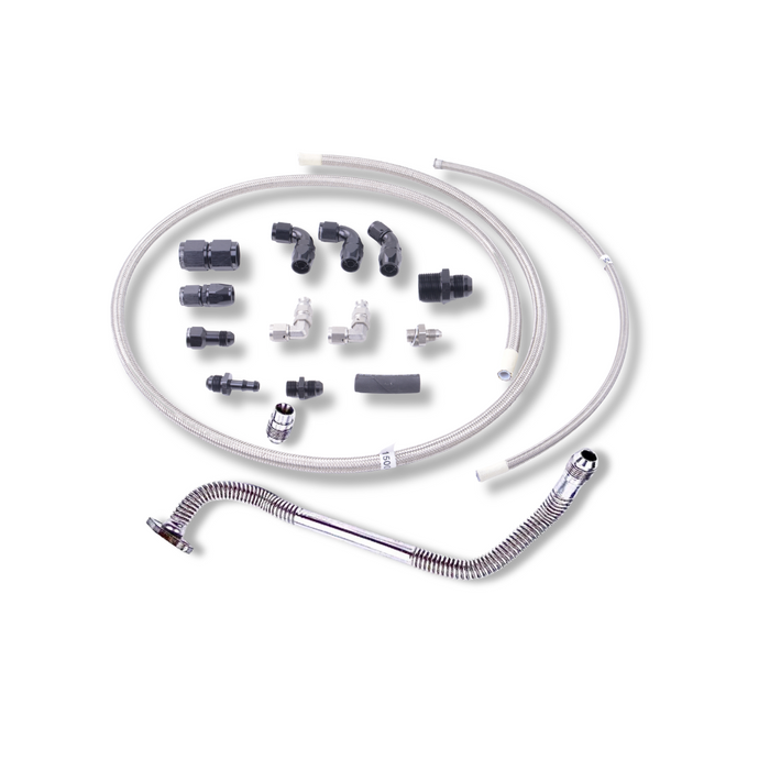 Platinum Racing Products - Nissan RB High Mount Turbo Oil & Water Line Kit