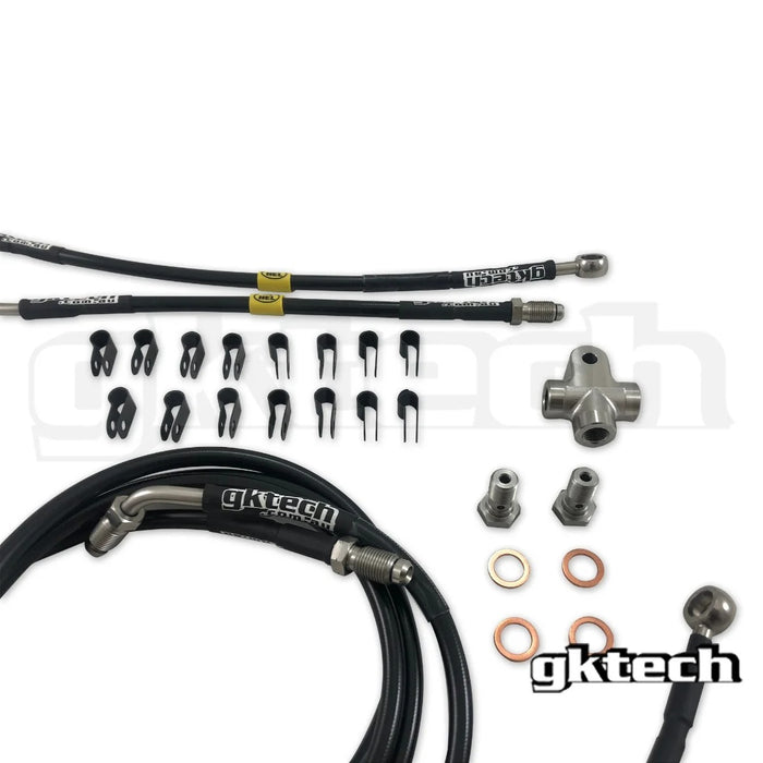 GKtech - Stainless Steel Braided Teflon ABS Delete kit to suit R32 / R33 / R34