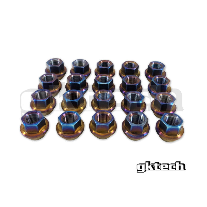 GKtech - Open Ended Burnt Titanium Lug Nuts